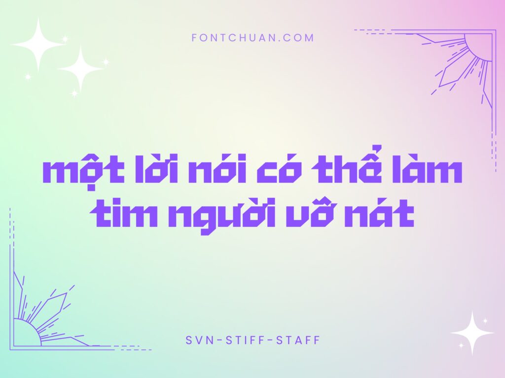 Font SVN Stiff Staff Việt Hóa