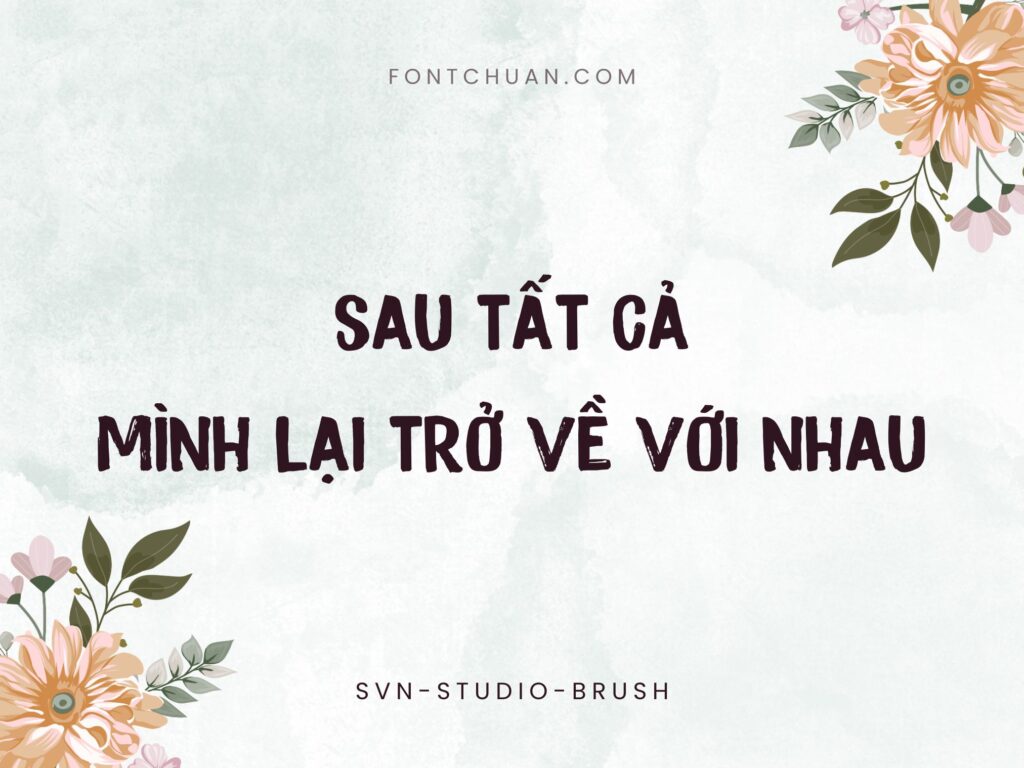 Font SVN Studio Brush Việt Hóa