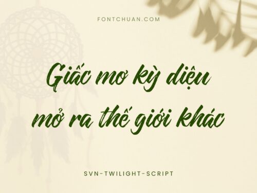Font SVN Twilight Script Việt Hóa