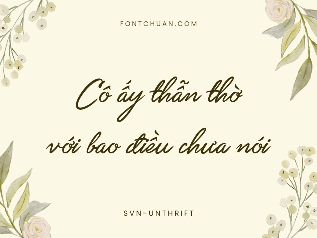 Font SVN Unthrift Việt Hóa