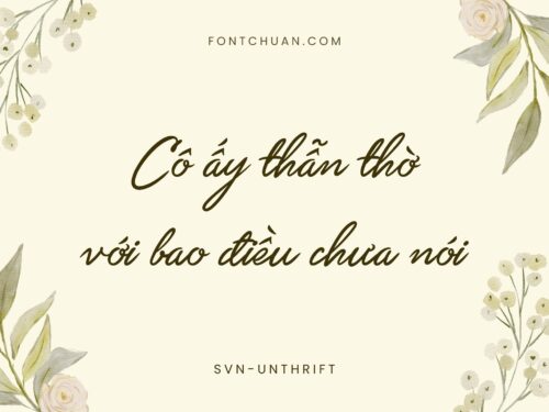 Font SVN Unthrift Việt Hóa