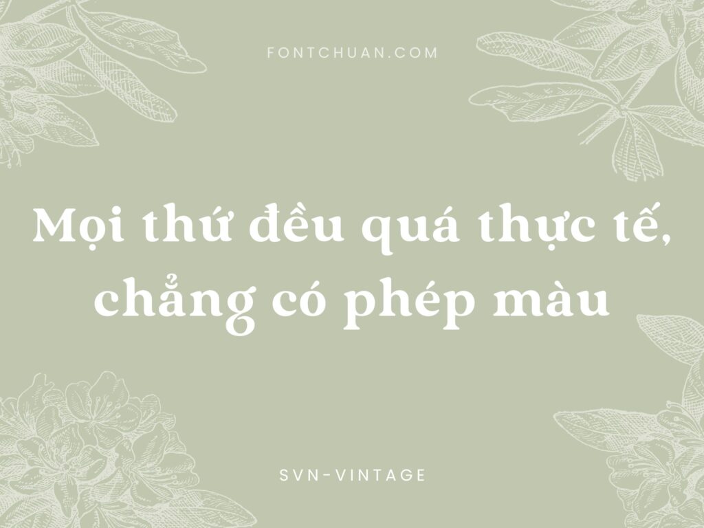 Font SVN Vintage Việt Hóa