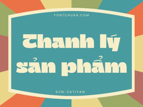 Font SVN Zatiyan Việt Hóa
