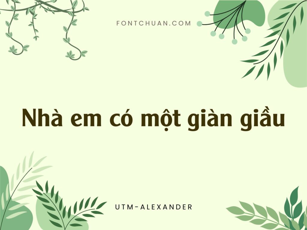 Font UTM Alexander Việt Hóa