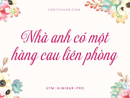 Font UTM Almibar Pro Việt Hóa