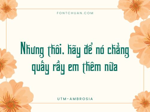 Font UTM Ambrosia Việt Hóa
