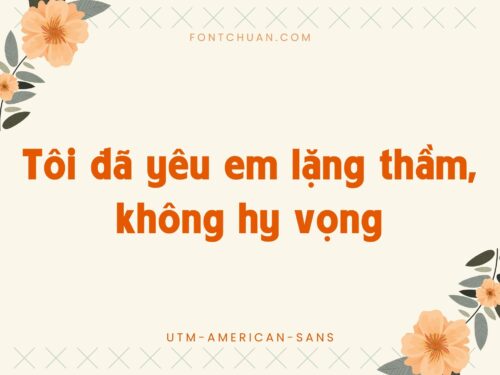 Font UTM American Sans Việt Hóa