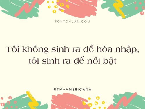 Font UTM Americana Việt Hóa