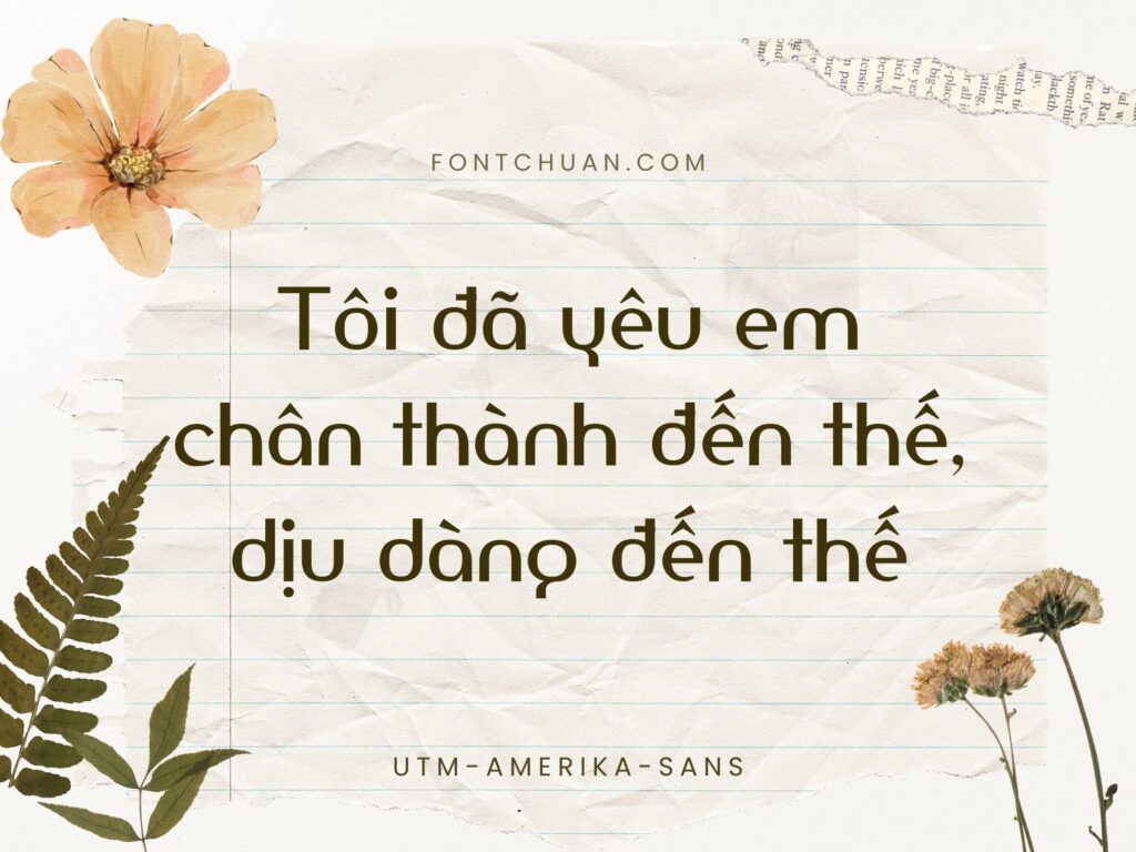 Font UTM Amerika Sans Việt Hóa