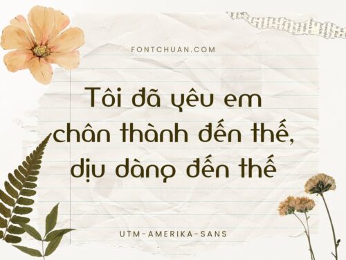 Font UTM Amerika Sans Việt Hóa