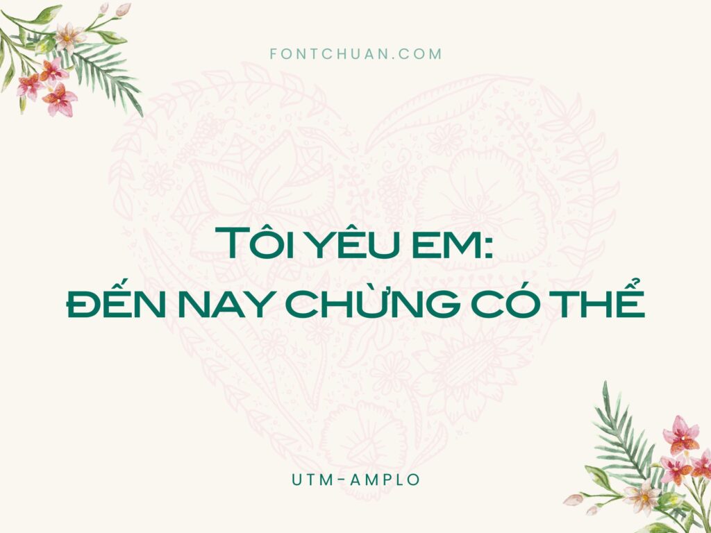 Font UTM Amplo Việt Hóa