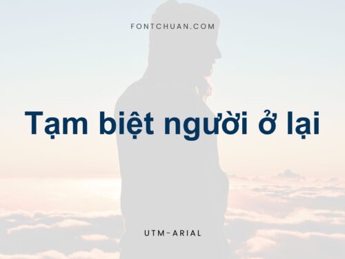 Font UTM Arial Việt Hóa