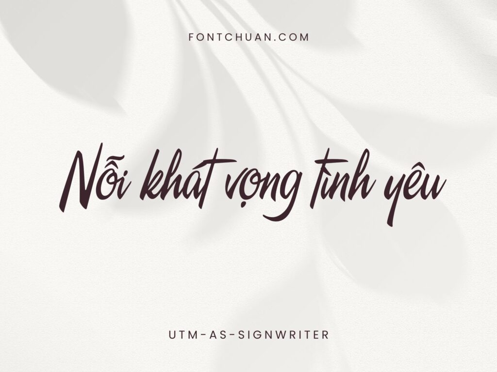Font UTM A&S Signwriter Việt Hóa