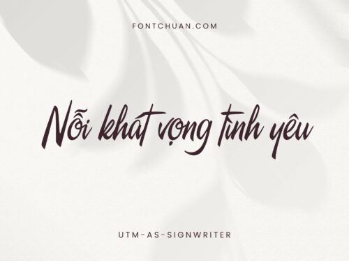 Font UTM A&S Signwriter Việt Hóa