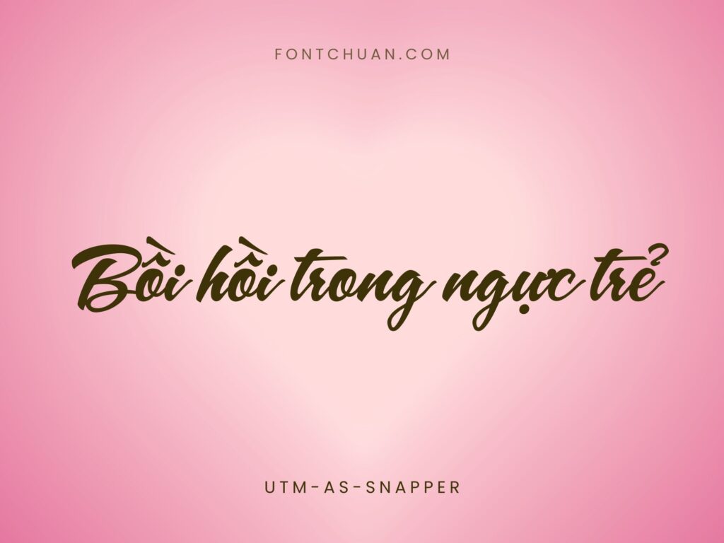 Font UTM A&S Snapper Việt Hóa