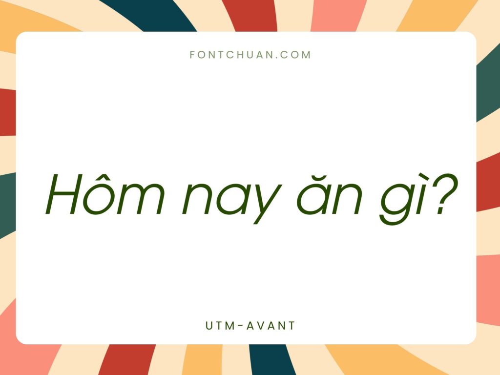 Font UTM Avant Việt Hóa