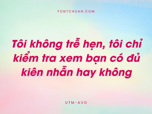 Font UTM Avo Trọn Bộ Việt Hóa