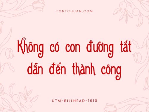 Font UTM Billhead 1910 Việt Hóa
