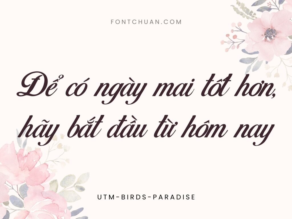 Font UTM Birds Paradise Việt Hóa
