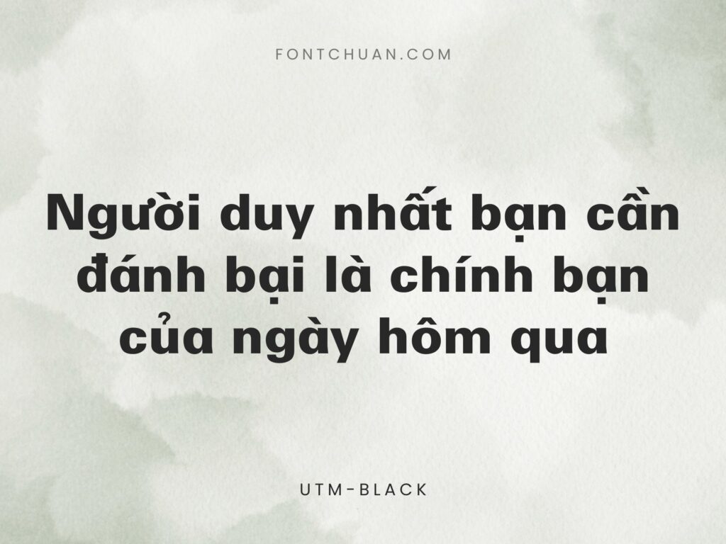 Font UTM Black Việt Hóa