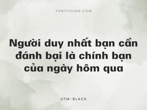Font UTM Black Việt Hóa