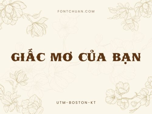 Font UTM Boston K&T Việt Hóa