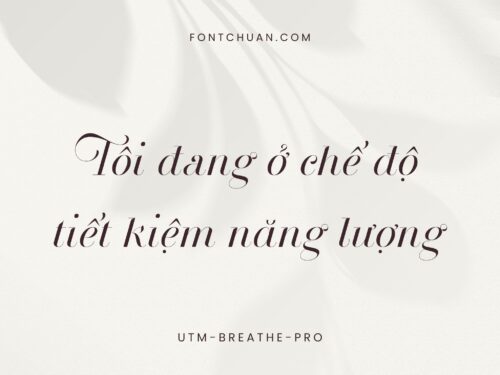 Font UTM Breathe Pro Việt Hóa