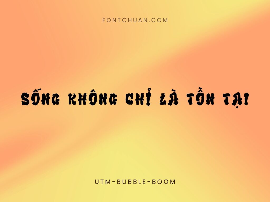 Font UTM Bubble Boom Việt Hóa