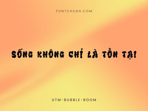 Font UTM Bubble Boom Việt Hóa