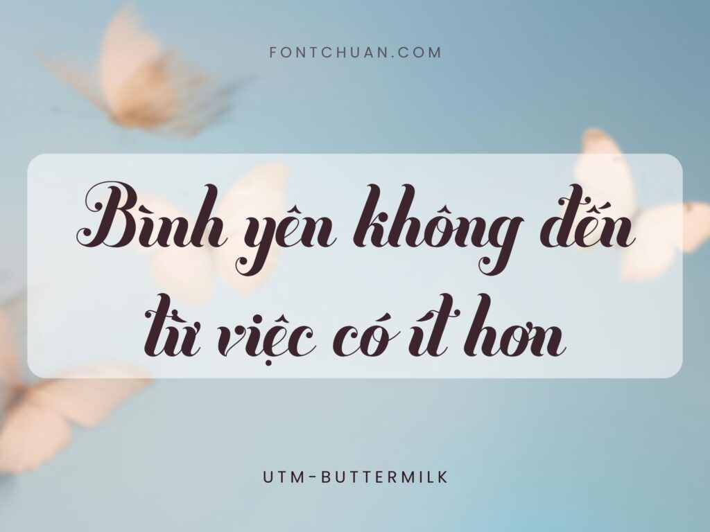 Font UTM Buttermilk Việt Hóa