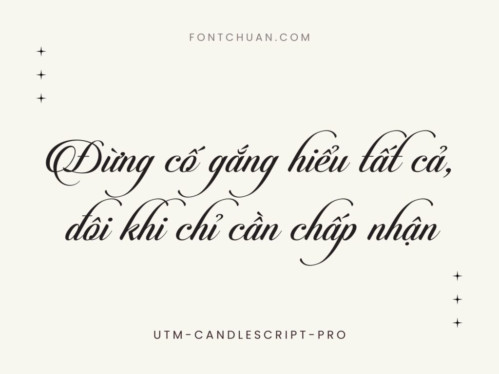 Font UTM Candlescript Pro Việt Hóa
