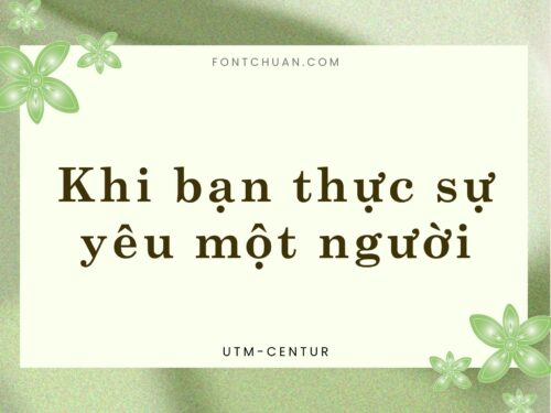Font UTM Centur Trọn Bộ Việt Hóa