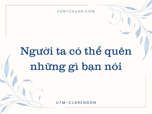 Font UTM Clarendon Việt Hóa