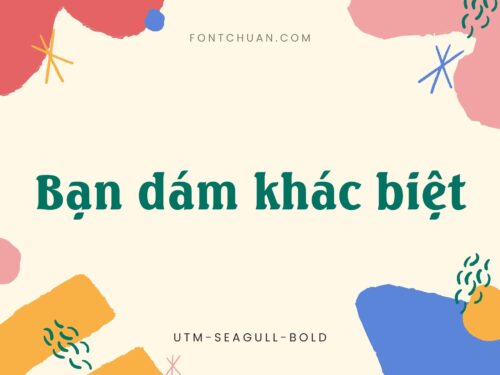 Font UTM Seagullbold Việt Hóa