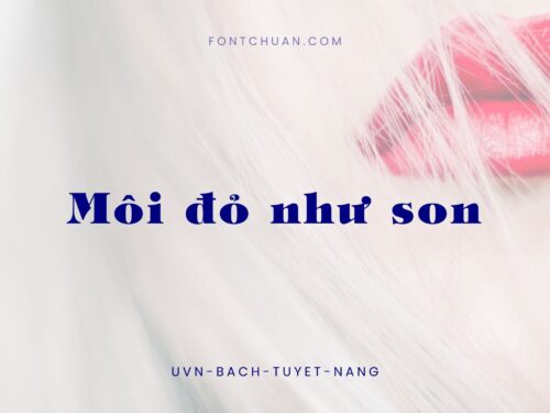 Font UVN Bach Tuyet Nang Việt Hóa