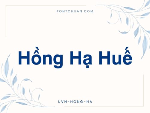Font UVN Hong Ha Việt Hóa