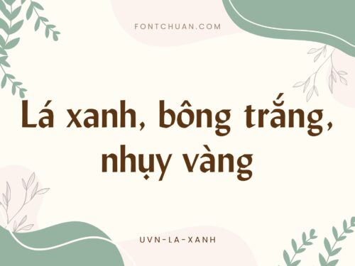 Font UVN La Xanh Việt Hóa