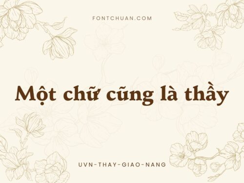 Font UVN Thay Giao Nang Việt Hóa