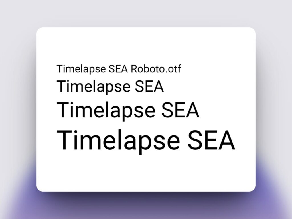 Timelapse SEA chọn thiết kế font riêng