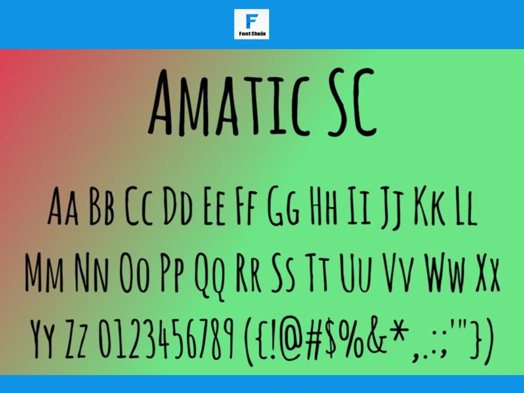 Font chữ Amatic SC