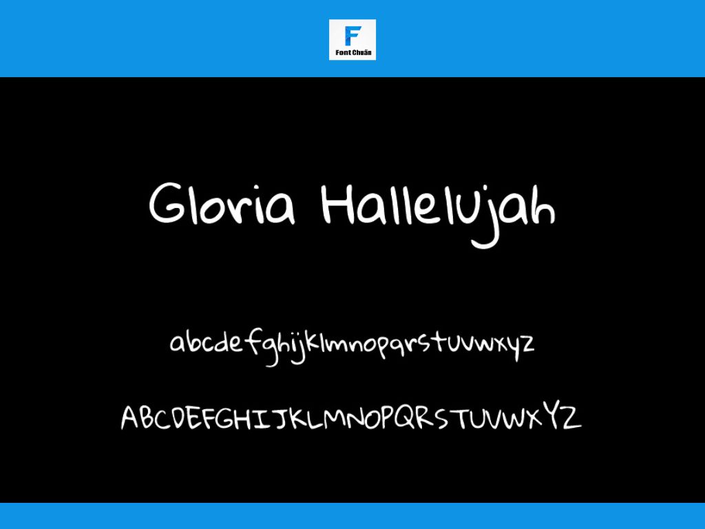 Font chữ Gloria Hallelujah