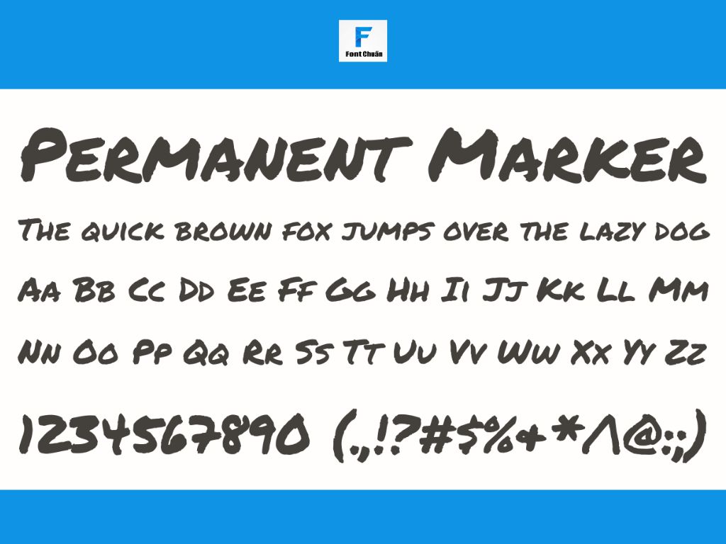 Font chữ hoạt hình Permanent Marker