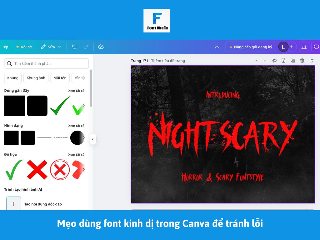 font kinh dị
